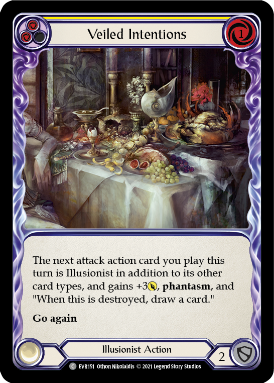 Veiled Intentions (Yellow) Rainbow Foil