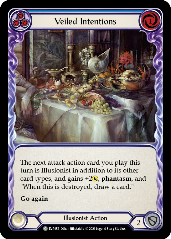 Veiled Intentions (Blue) Rainbow Foil
