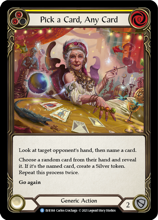 Pick a Card, Any Card (Yellow) Rainbow Foil
