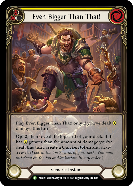 Even Bigger Than That! (Yellow) Rainbow Foil Promo