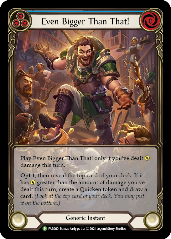 Even Bigger Than That! (Blue) Rainbow Foil Promo