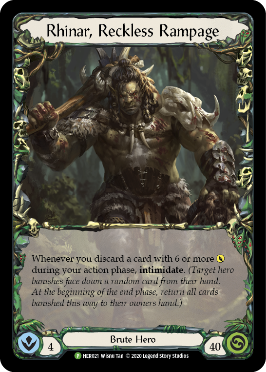 Rhinar, Reckless Rampage Rainbow Foil Promo