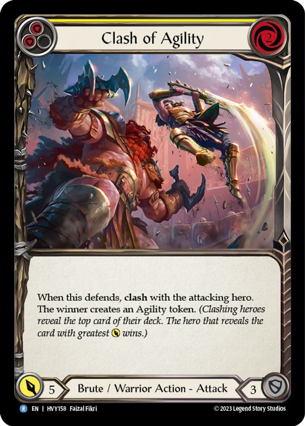 Clash of Agility (Yellow) Rainbow Foil