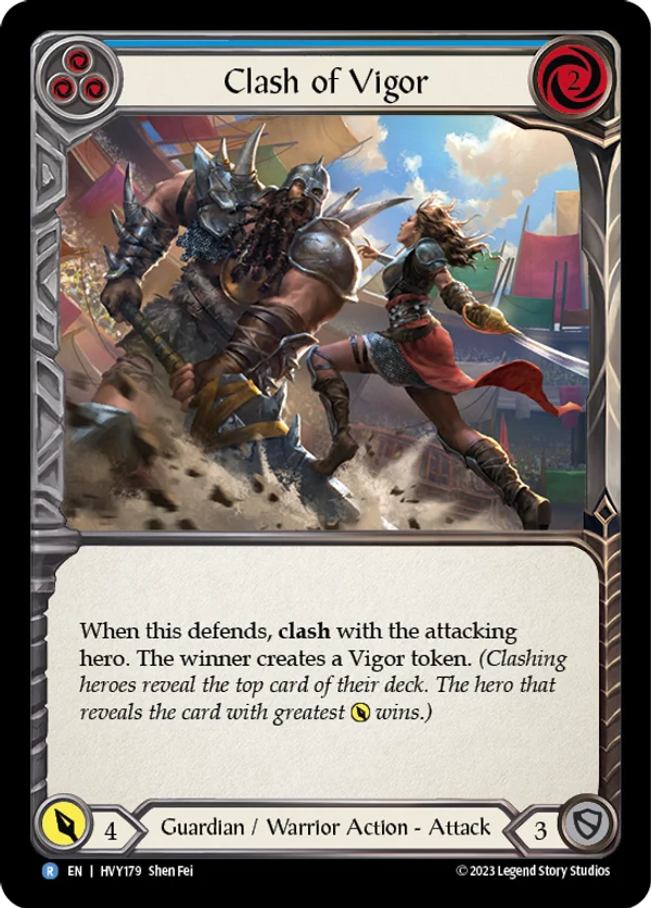 Clash of Vigor (Blue) Rainbow Foil