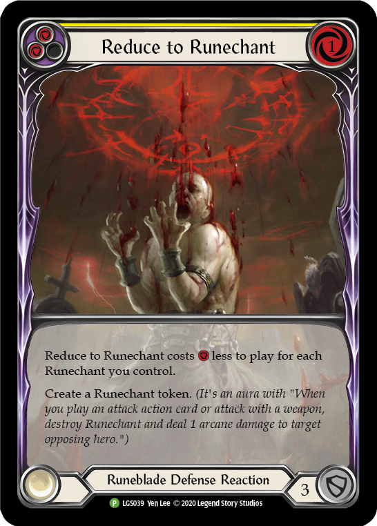 Reduce to Runechant (Yellow) Rainbow Foil Promo