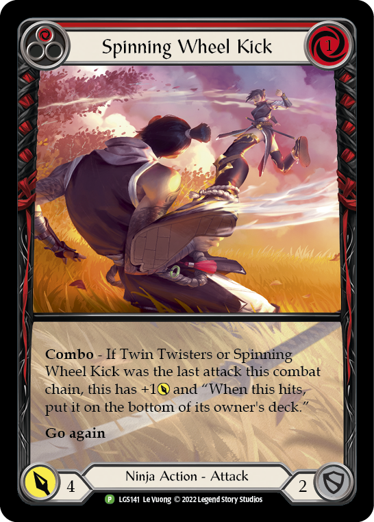 Spinning Wheel Kick (Red) Rainbow Foil Promo