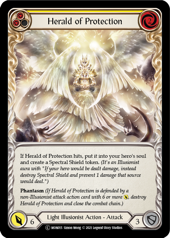3x Herald of Protection (Yellow) (Unlimited)