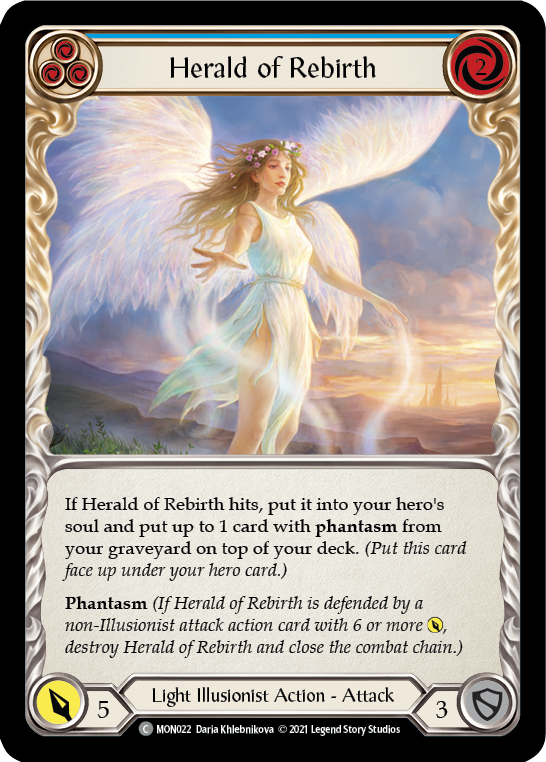 Herald of Rebirth (Blue) Rainbow Foil