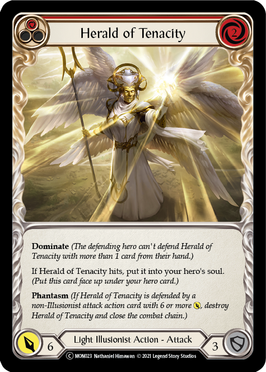 Herald of Tenacity (Red) Rainbow Foil (Unlimited)