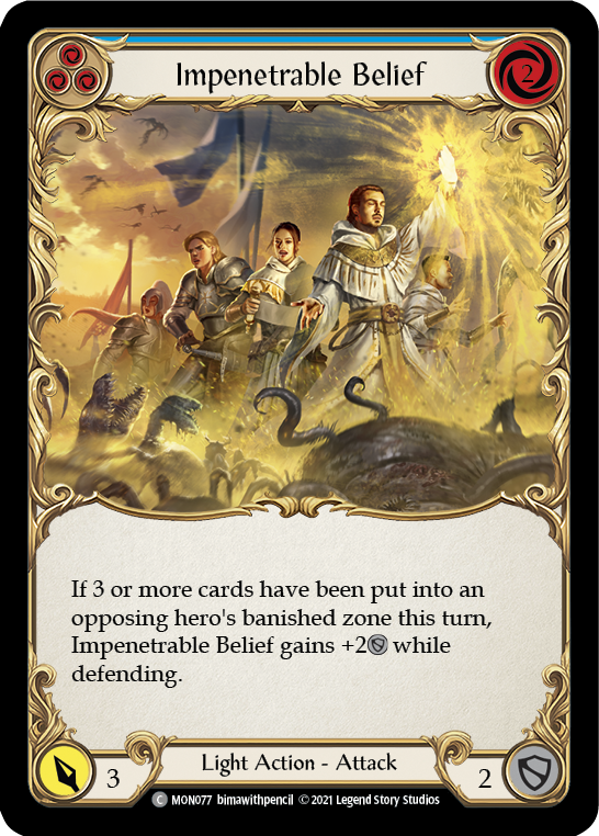 3x Impenetrable Belief (Blue)
