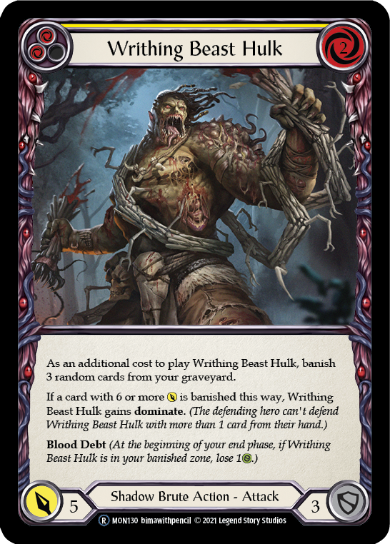 3x Writhing Beast Hulk (Yellow) (Unlimited)