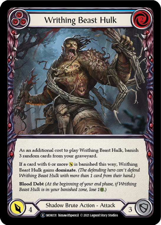 3x Writhing Beast Hulk (Blue) (Unlimited)