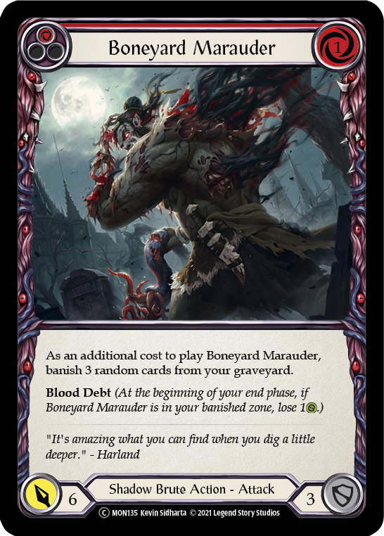 3x Boneyard Marauder (Red) (Unlimited)