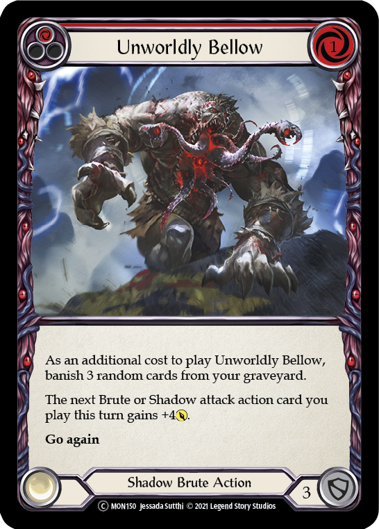 3x Unworldly Bellow (Red) (Unlimited)