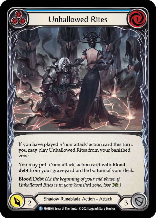 Unhallowed Rites (Blue) Rainbow Foil