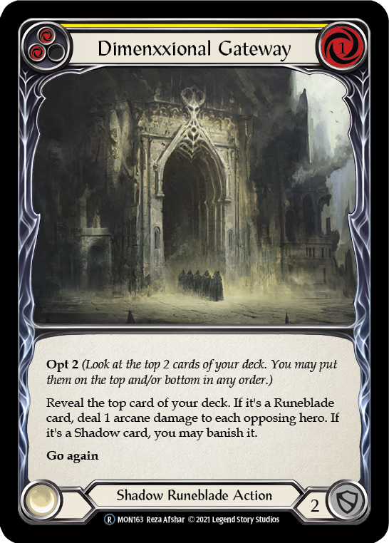Dimenxxional Gateway (Yellow) Rainbow Foil (Unlimited)