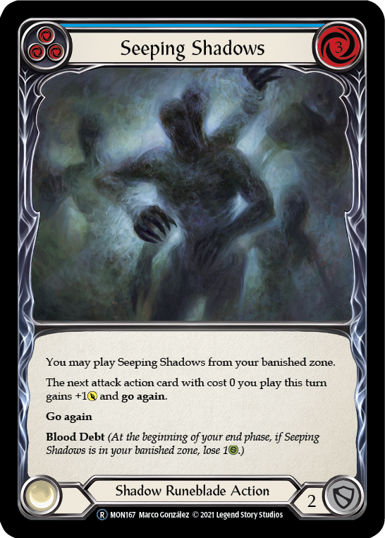Seeping Shadows (Blue) Rainbow Foil (Unlimited)