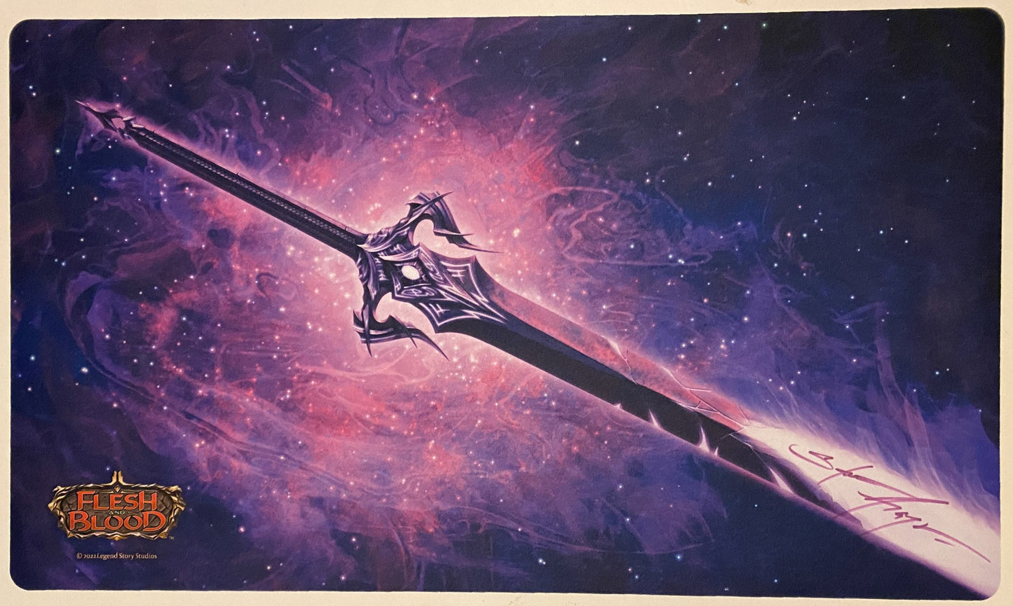 Nebula Blade Playmat (no zones + Artist Signed)