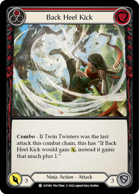 Back Heel Kick (Red) Rainbow Foil