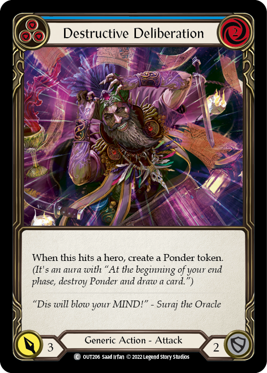 Destructive Deliberation (Blue) Rainbow Foil