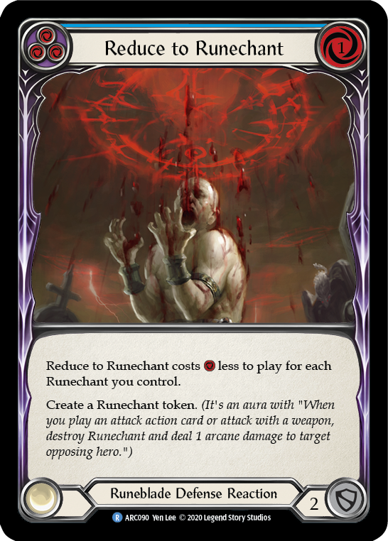 Reduce to Runechant (Blue) Rainbow Foil (Unlimited)