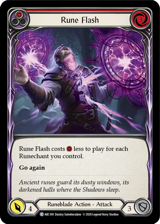 Rune Flash (Red) Rainbow Foil (Unlimited)