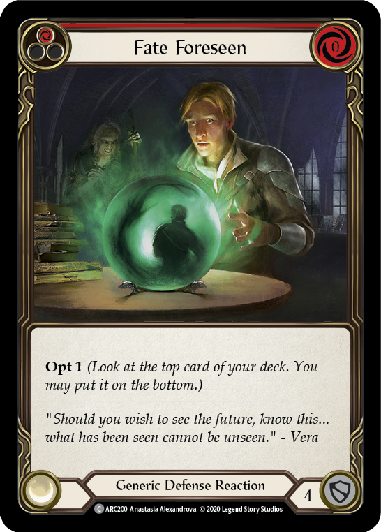 Fate Foreseen (Red) Rainbow Foil (Unlimited)