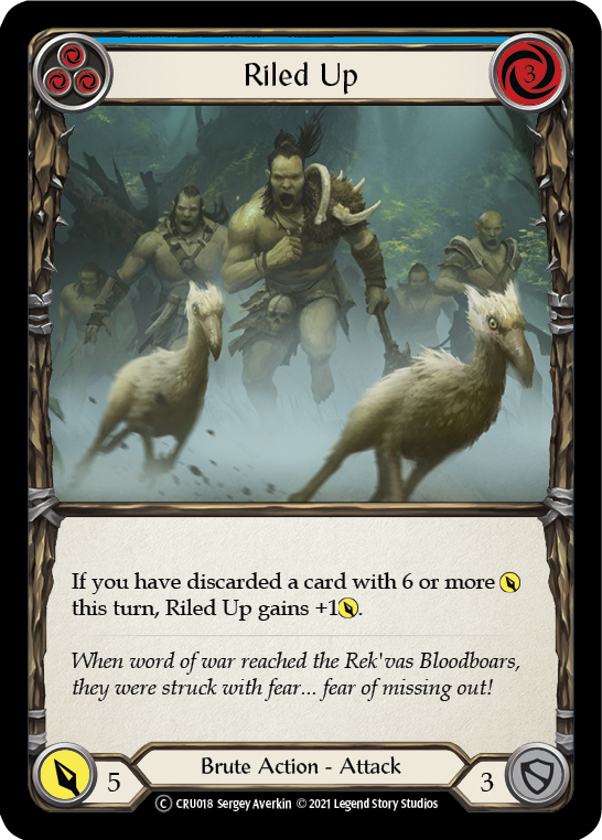 3x Riled Up (Blue) (Unlimited)