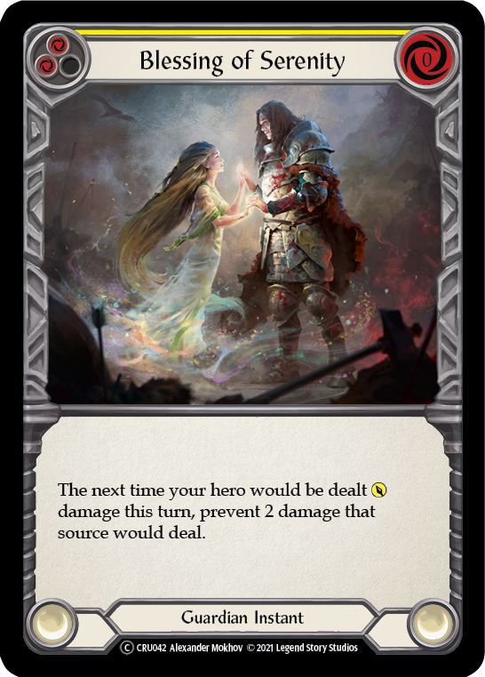 Blessing of Serenity (Yellow) Rainbow Foil (Unlimited)