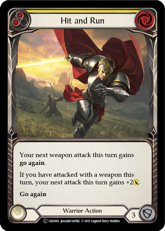 Hit and Run (Yellow) Rainbow Foil (Unlimited)