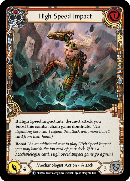 High Speed Impact (Red) Rainbow Foil (Unlimited)