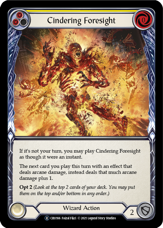 Cindering Foresight (Yellow) Rainbow Foil (Unlimited)