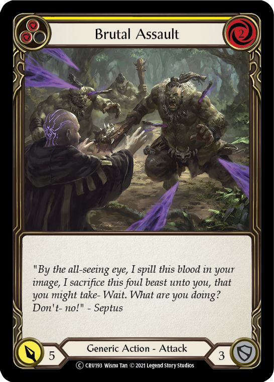 3x Brutal Assault (Yellow) (Unlimited)
