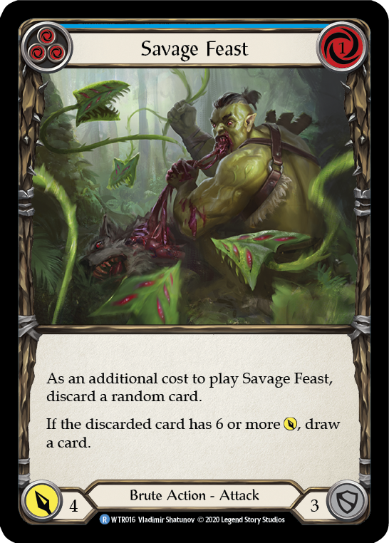 3x Savage Feast (Blue) (Unlimited)