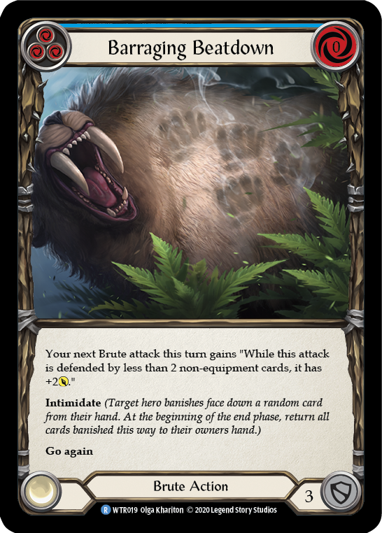 3x Barraging Beatdown (Blue) (Unlimited)