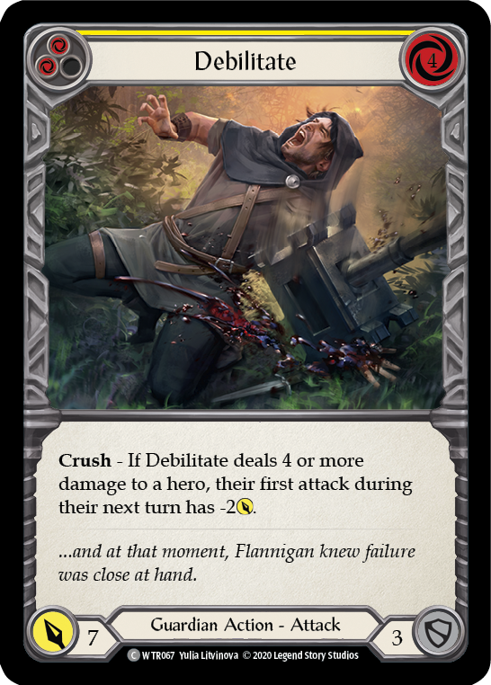 Debilitate (Yellow) Rainbow Foil (Unlimited)