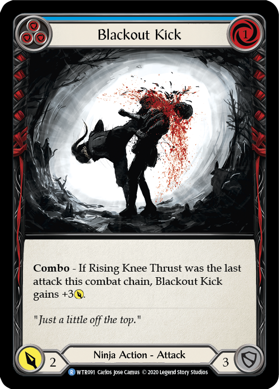 Blackout Kick (Blue) Rainbow Foil (Unlimited)