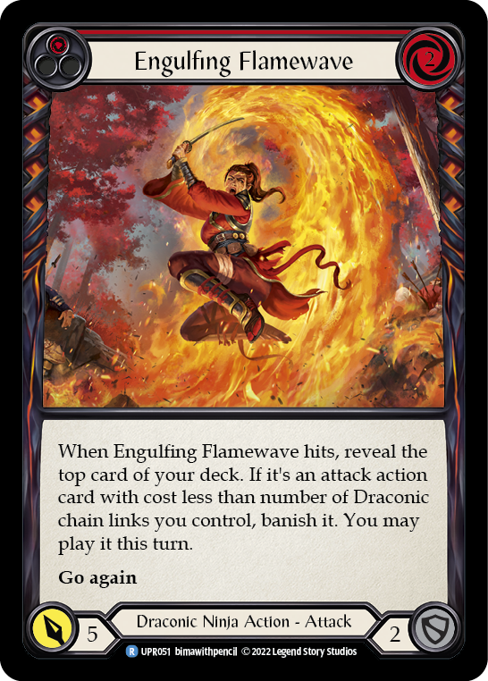 Engulfing Flamewave (Red) Rainbow Foil