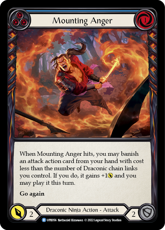 Mounting Anger (Blue) Rainbow Foil