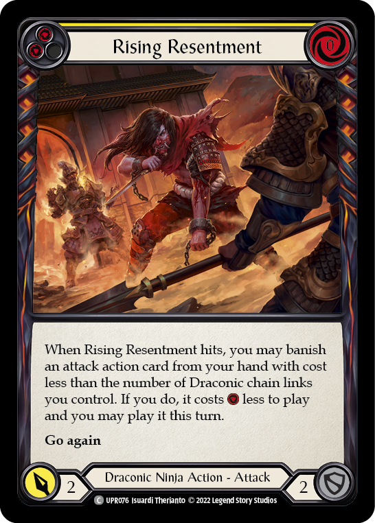 Rising Resentment (Yellow) Rainbow Foil