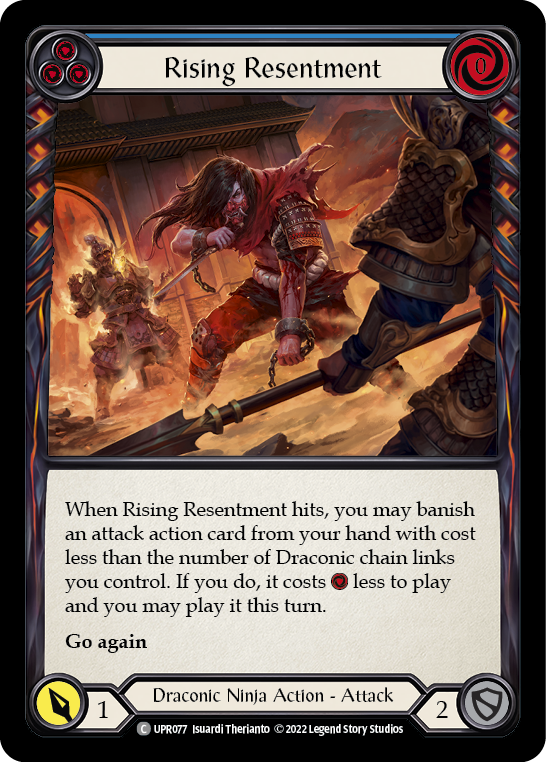 Rising Resentment (Blue) Rainbow Foil
