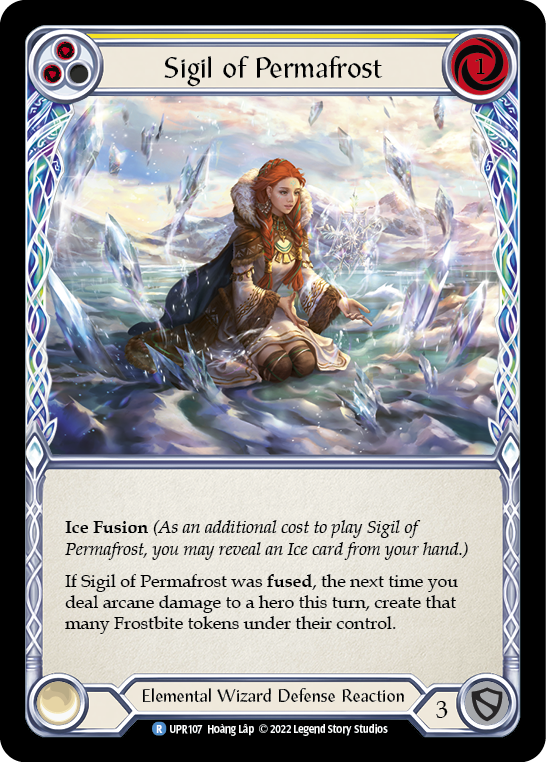 Sigil of Permafrost (Yellow) Rainbow Foil
