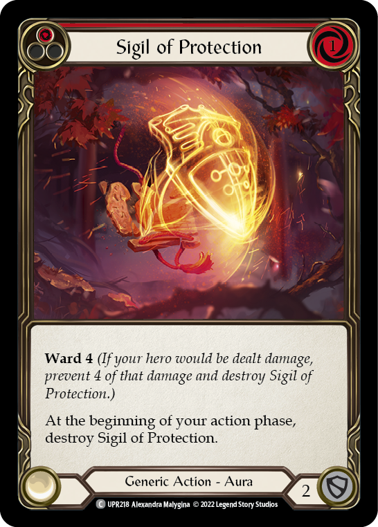 Sigil of Protection (Red) Rainbow Foil
