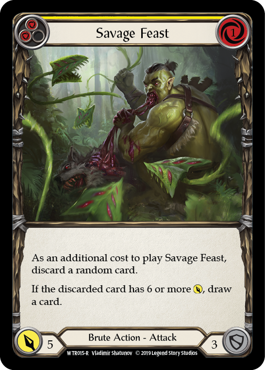 Savage Feast (Yellow) Rainbow Foil Alpha