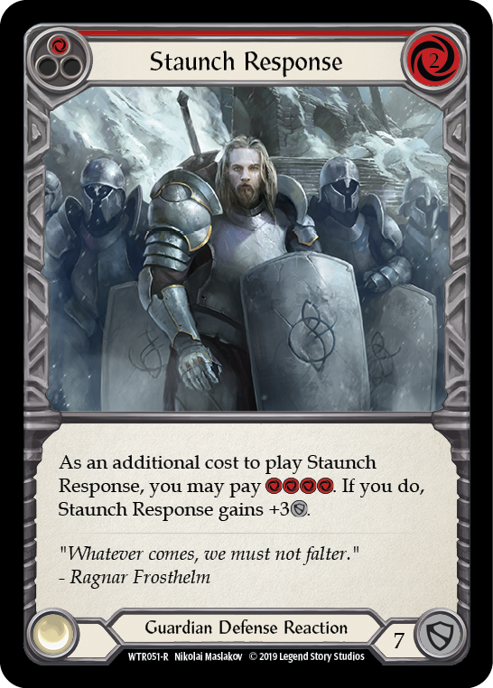 Staunch Response (Red) Rainbow Foil Alpha