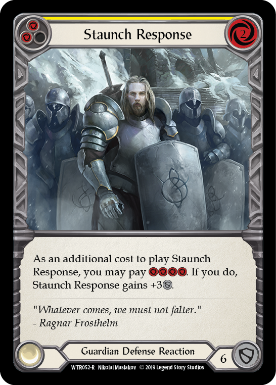 Staunch Response (Yellow) Rainbow Foil Alpha