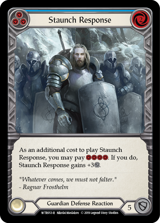 Staunch Response (Blue) Rainbow Foil Alpha