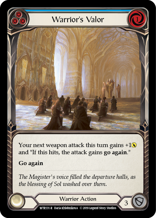 Warrior's Valor (Blue) Rainbow Foil Alpha