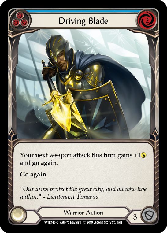 Driving Blade (Blue) Rainbow Foil Alpha