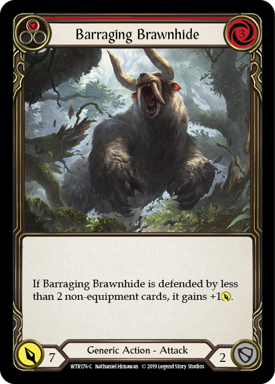 Barraging Brawnhide (Red) Rainbow Foil Alpha